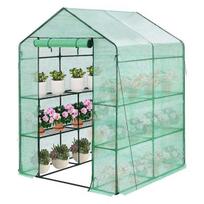 Odorless Greenhouse Cover 143x143x195CM Green House PE Waterproof Replacement with Door Sunlight Enhancing Thermal Insulation & Rainproof Greenhouses žalia