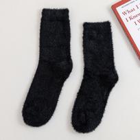Mink fleece socks men's autumn and winter tube socks coral fleece home floor socks thickened plush warm men's stockings One size fits all juoda