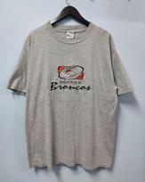 Vintage Denver Broncos T-shirt American Football Sports Embroidered Logo Size XL L gray