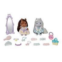 Sylvanian Families Hair Salon [Stylish Pony Friends Set] F-17 ST Mark Certified Ages 3 and up Toy Do B09DSCDYYW white