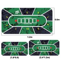 Large Texas Holdem Poker Table Mat Non-slip Rubber Gaming Desk Pad Customizable Poker Table Mat No.7 Green blue