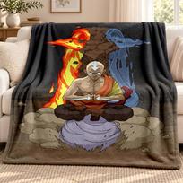 Avatar The Last Airbender blanket Flannel Blanket Soft Cozy Plush Throw for Sofa Bed Lightweight Home Decoration Outdoor camping 80cmx120cm gray