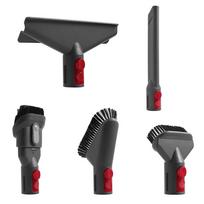 Vacuum Cleaner Flat Suction Nozzle Head For Dyson V7 V8 V10 V11 V12 V15 Mattress Brush Head Round Soft Brush Extension Hose Part