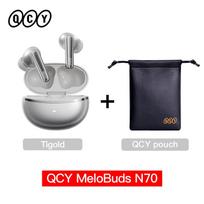 QCY MeloBuds N70 HT18 Wireless Earphones Hybrid Adaptive ANC Hi-Res Sound with LDAC Bluetooth 6.0 Earbud Wireless Charging 50Hrs