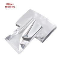 100PCS Silver Food Grade Saran Wrap Vacuum Sealer Aluminium Foil Bags Heat Seal Bag Storage Pouches
