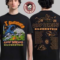 Silverstein Camp Screamo 2026 Tour North America Merch I Survived Camp Screamo T-Shirt 2XL brown