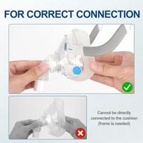 Reusable BPA Free CPAP Replace Elbow Tubing Connector Reliable Adapter for AirFit F20 F30 Full Face Mask Daily Use one size beige