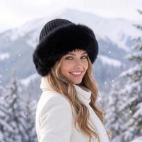 Winter hat female cute antlers hairball ear protectors plush hat Christmas thickened Northeast Lei Feng hat cycling hat One Size black