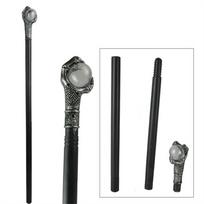 Royal King Costumes Walking Cane Round Handle Halloween Walking Stick  Costume Accessories claw silver gray