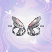 2025 New VALORANT Clove Adjustable Ring Set Anime Game Secondary Derivative Cosplay Accessory Collectible Toy Gift In Stock Both butterfly rings white