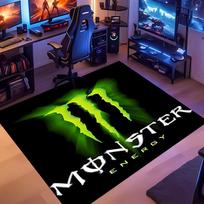 1pc Monster Energy LOGO Entrance Mat, Non-Slip Mat Area Rug,Room Decor, Outdoor Decor, Kitchen Rug,Doormat - Machine Washable, Easy to Clean 40cmx60cm