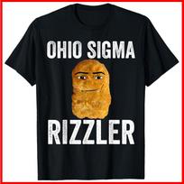 Ohio Sigma Rizzler Black Cotton T-Shirt S-5XL 120 orange