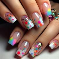 24Pcs Fashion Fake Nails Press on Long Ballet False Nails Art with Flower Design Brown Detachable Full Cover Nail Tips Manicure