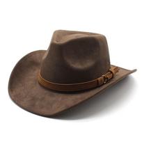 Vintage Western Hat Suede Jazz Hat New Cowboy Fedora Hat  Church ruda