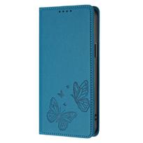 Butterfly Embossed Wallet Case For SONY Xperia 1 5 10 VIII VII VI V IV RFID Blocking, Kickstand SONY Xperia 5 IV tamsiai mėlyna spalva