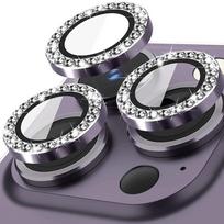Blizgus deimantinis kameros objektyvo apsauginis dangtelis, skirtas iPhone 18 Pro Max 18 Duo Ultra, pilnas padengimas, apsaugantis nuo įbrėžimų, metalinis rėmelis, skirtas iPhone Duo 4 Purple Other China Mainla