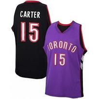 Vintažiniai NBA krepšinio marškinėliai Vince Carter 15 Toronto Raptors Violetiniai Medvilniniai Siuvinėti Retro Gerbėjų Apranga Medium purple