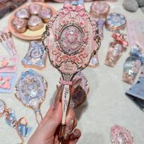 Flower Knows Knight Unicorn Makeup Mirror Little Angel Moonlight Mermaid Handheld Mirror Limited Edition Portable Beauty Mirror