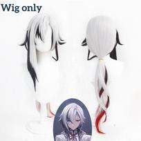 Arlecchino Klastūnas Cosplay Kostiumas Genshin Impact Fatui Pranašas Perukas Rinkinys Tarnas Snezhnaya Helovino Kostiumai Moterims XXL white