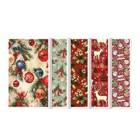Christmas Themed Water Transfer Paper Sheets for Clay Earrings Making, 20 Water Activated Decorative Sheets for Handmade Jewelry beige