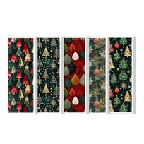 Christmas Themed Water Transfer Paper Sheets for Clay Earrings Making, 20 Water Activated Decorative Sheets for Handmade Jewelry