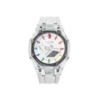 G Shock GA 2100 40mm GA-2100-7A7 Rainbow Love (Glacier White)