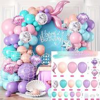 Mermaid Balloon Garland Arch Set for Baby Shower or Birthday Party Decorations Mermaid Set 01