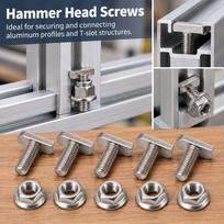 20set Stainless Steel Hammer Head Screws Rust Resistant M8 Hammer Head Screws T Bolts  Greenhouse