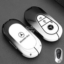 Išmaniojo automobilio rakto dangtelis dėklas Nuotolinio valdymo korpusas Raktų pakabuko laikiklis Mercedes Benz C E S klasės GLC W206 W223 W214 E300 C260 C300 S450 S500 S400 black