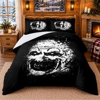Terrifier Art the Clown Pattern Bedding 3Pcs Set Bed Sheet And Pillowcases For Indoor Bedroom 140cmx200cm