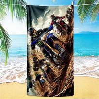 Dirt Bike Race Adventure Beach Towel,quick Drying Absorbent Beach Toweloutdoor Sports Swimming Beach Towelsoft And Comfortable 80cmx160cm(31x63inch)