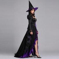 Halloween witch cosplay cos costume dress stage costume XL black