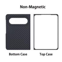 Magnetic Aramid Case for Huawei Pura X Max Flip Phone Back Cover with Magsafe Ultra-thin Lightweight Kevlar Colorful Case Aramid fiber&Huawei Pura X Max black