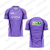 2026 Classic Quick Dry All Season IPL KKR Kolkata Knight Capitals Cricket Team Jersey Casual Sports Adult/kids Tee XL purple
