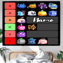 Personalized Game Blox Fruits Background Tapestry,Custom Name Birthday Party,Multifunctional Wall Decoration for Home Decor,Various Occasions 180cmx230cm