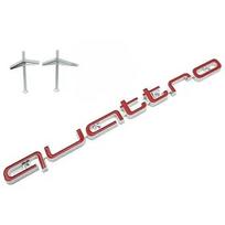 G4 Quattro 3D ABS Car Front Grille Emblem for QQ3 Logo A3 A4 A5 A6 A6L A7 A8 Q3 Q5 Q7 S3 S4 S5 RS3 RS4 RS6 Badge Accessories