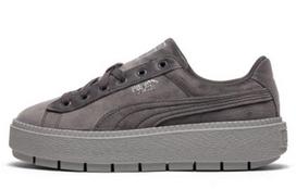 PUMA Platform Trace V Textile, Leather Abrasion Resistant Lightweight 40 black
