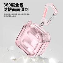 3D Crystal Shield Cover for Samsung Galaxy Buds 4 Pro & Buds 4 with Lock Clip and Phone Stand Shell for Women Buds 4 Pro Earbuds buds 4 case white