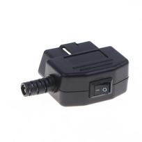 Obd2 16 Pin Male Connector Cable Plug With On Off Switch Durable Shell Adapter For Auto Electronic Equipment Diy Repair A2