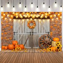 Autumn Fall Maple Leaves Photography Backdrop Child Party Glitter Road Harvest Pumpkin Forest Decor Background Props5 47.2x31.5inch/120*80cm gray