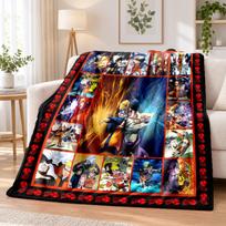 Naruto Flannel Throw Blanket Soft Warm Cozy For Sofa Bed Indoor Home Bedroom Use 80cmx120cm gray