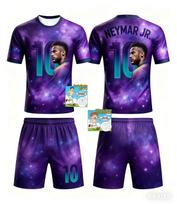 AI Neymar # 10 Commemorative Edition Jersey T-shirt Shorts Set for Men, Children, Adults, Parent-child Wear, Soccer Sportswear 150