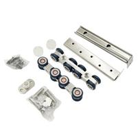 2 PCS Easy To Use Sliding Door Track Sturdy Sliding Casters Sliding Door Kit  Wooden Door