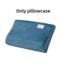 High-Grade 50*30cm Cotton Pillowcase Memory Foam Soft Pillow Protector Cover Pure Color Pillowslip Home Bedding Set mėlyna