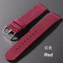 18/20/22/24mm Nylon Watch Band for Seiko Army Military Canvas Woven Nylon Strap Quick Release Wristband Men's Sport Watch Bands 3 18mm raudona