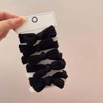 5Pcs/Set Bowknot Scrunchies Hair Rope Kids Solid No Damage Elastic Ponytail Holder Rubber Band Toddler Girls Headwear juoda