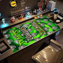 Plants Vs. Zombies Customize Your Name Mouse Pad Gamer Mousepad Ultra-Long Desk Mat Non-Slip Rubber Bottom Perfect Gift for Gamers 30cmx60cm green