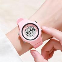 Kids LED Digital Sports Watch, Waterproof Silicone Wristwatch for Boys Girls, Children's Gift white