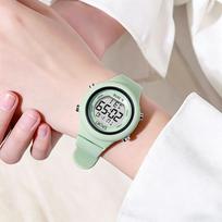 Kids LED Digital Sports Watch, Waterproof Silicone Wristwatch for Boys Girls, Children's Gift beige