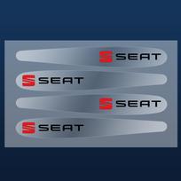 Automobilio durų rankenėlių apsauginė plėvelė nuo įbrėžimų Lipdukai SEAT Mk1 Mk2 Mk3 5f 1p Cupra FR Racing Arona Ateca Altea Arosa gray
